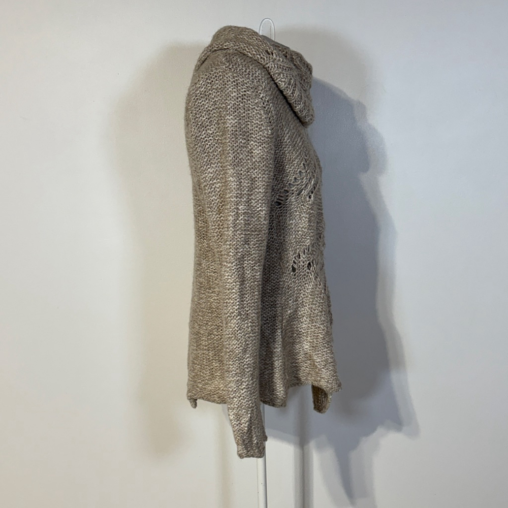 Anthropologie Moth Turtleneck Sweater Brown Beige Women’s Small Alpaca Blend - Picture 7 of 15